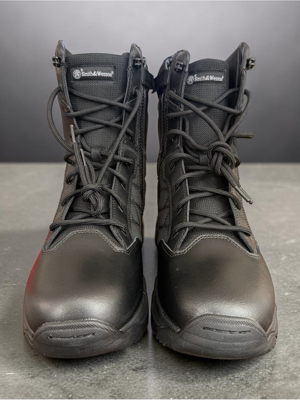 Smith & Wesson Men's Scout 8" Nylon Side-Zip Tactical Duty Boots Black New